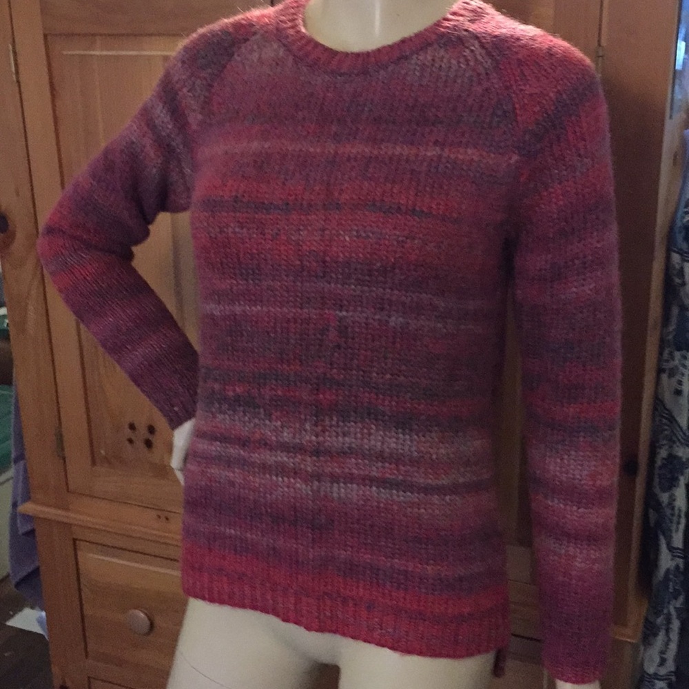 Kenar Pink Blended Sweater with Buttons Up Back